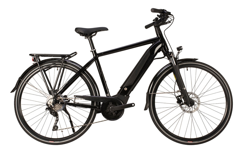Raleigh Centros Tour Crossbar Derailleur Hybrid Electric Bike Medium, Black