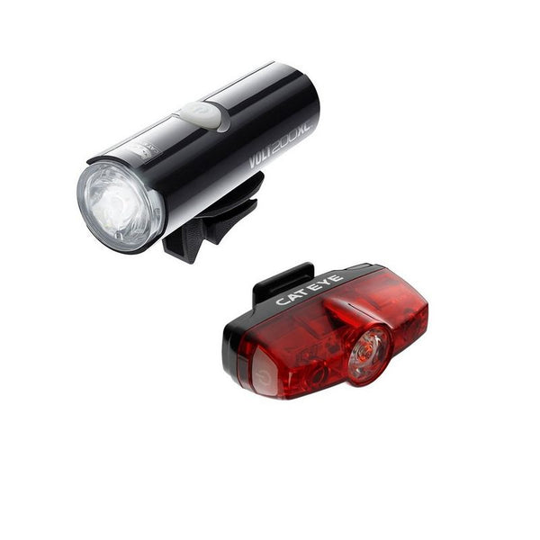 Cateye Volt 200 XC & Rapid Mini 25 Bicycle Light Set